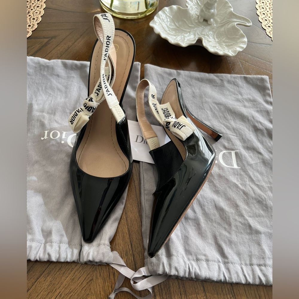 Dior Black Slingback Women's Shoes